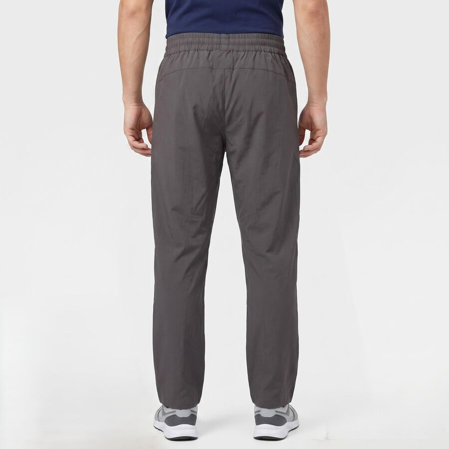 Men's Dark Grey Straight Fit Cargo Track Pants, Dark Grey, large