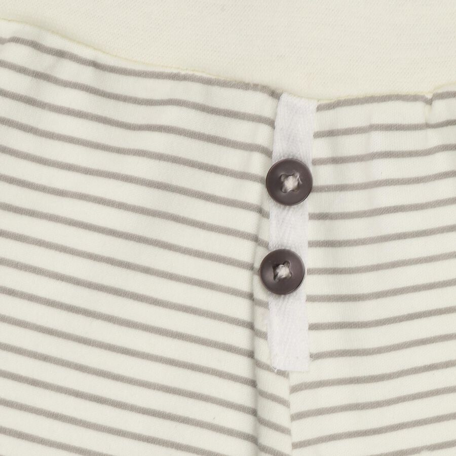 Infants' 100% Cotton Pyjama, Off White, large image number null