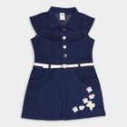 Girls' Frock, Dark Blue, small image number null