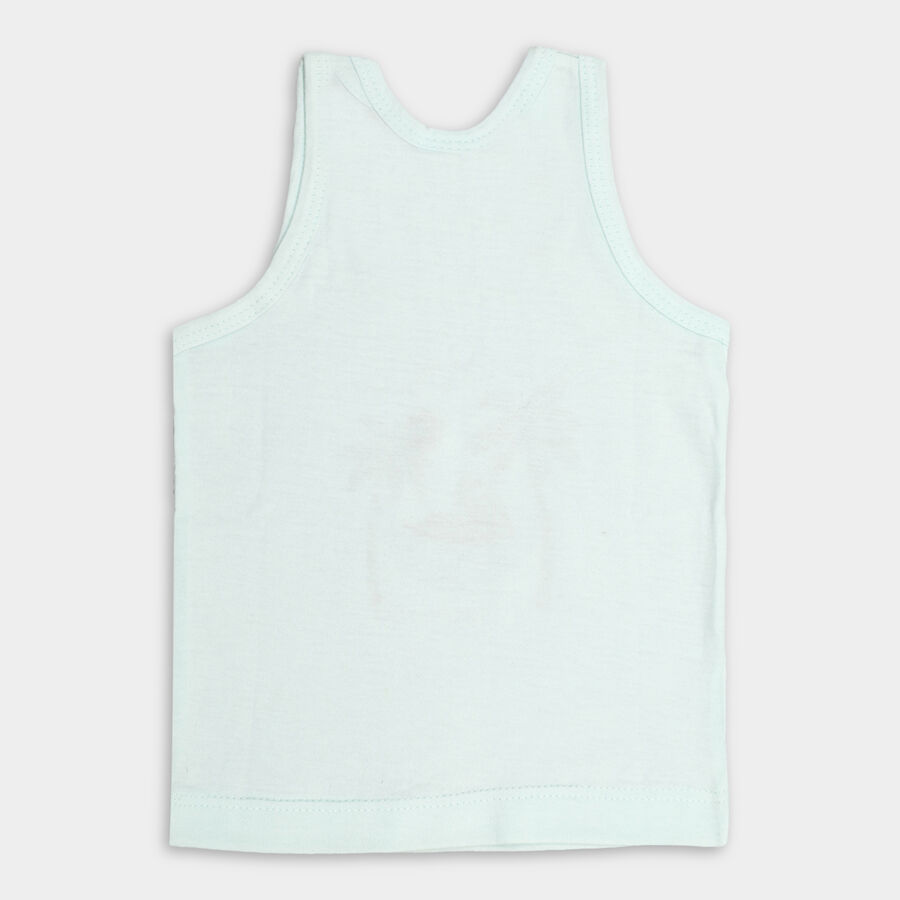 Kids' Cotton Vest, Light Green, large image number null
