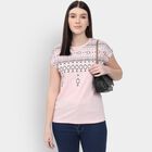 Ladies' Round Neck T-Shirt, हल्का गुलाबी, small