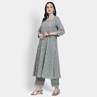 Ladies' Kurta Pyjama Set with Dupatta, हल्का ग्रे, small image number null