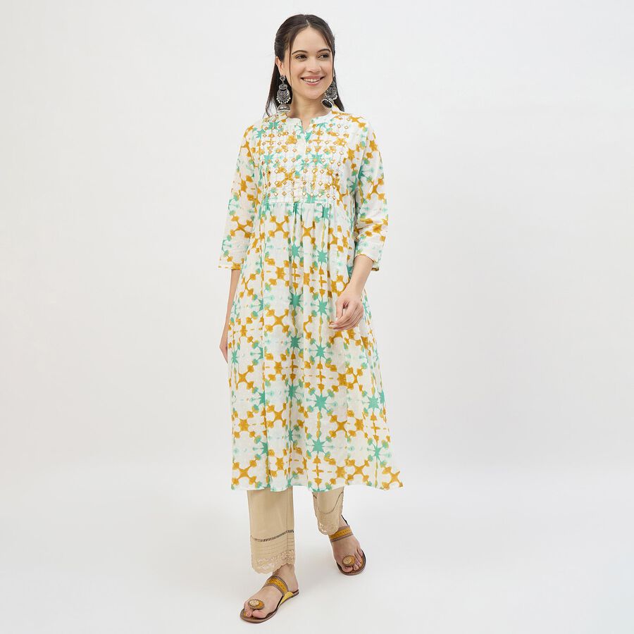 Women's Cotton Minimalist Wide-Leg Palazzos, गहरा पीला, large