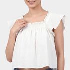 Women's White Top, White, small