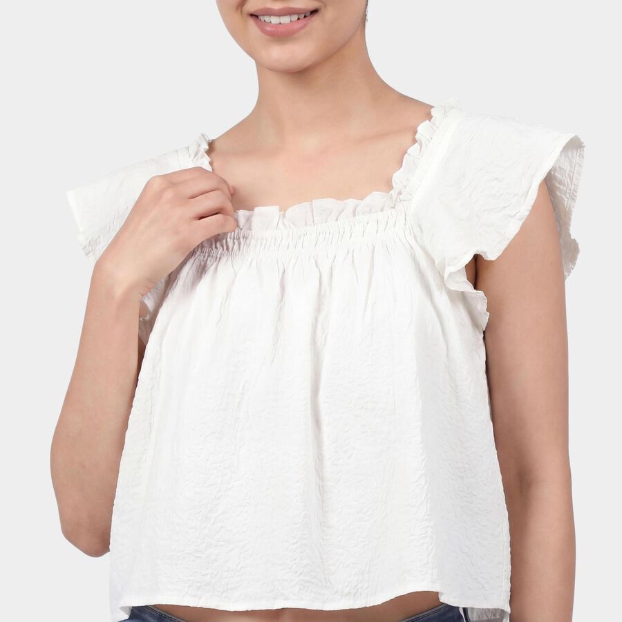 Women's White Top, White, large
