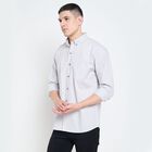 Men's 100% Cotton Casual Shirt , Light Grey, small image number null