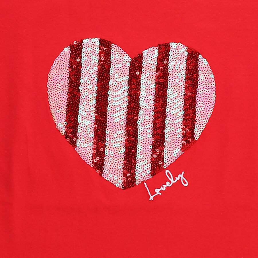 Girls' T-Shirt, Red, large image number null