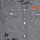 Boys' Dark Grey Classic Casual Shirt, गहरा ग्रे, small image number null