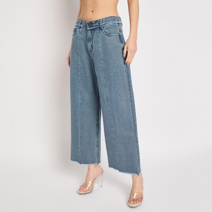 Ladies' Jeans , मध्यम नीला, large image number null