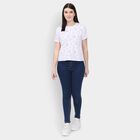 Ladies' Round Neck T-Shirt , White, small