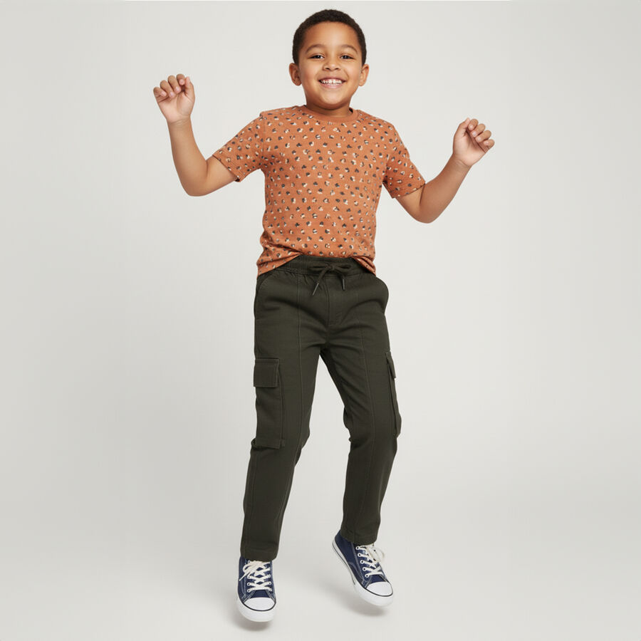 Boys' 100% Cotton Trouser, गहरा हरा, large image number null