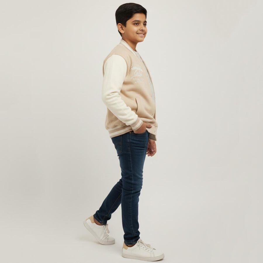 Boys' Sweatshirt, गहरा पीला, large image number null