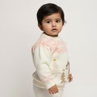 Infants Off-White Crew Neck Casual Pullover, ऑफ व्हाइट, small image number null