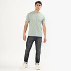 Men's Light Sage Green Round Neck Casual T-Shirt, Light Green, small image number null