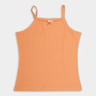 Girls' 100% Cotton Vest, पीच, small image number null