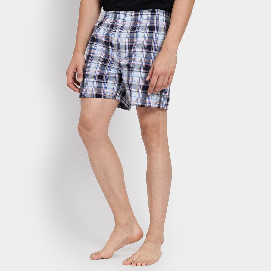 Men's 100% Cotton Boxers, Light Blue, large