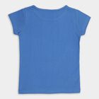 Girls' 100% Cotton T-Shirt , मध्यम नीला, small image number null