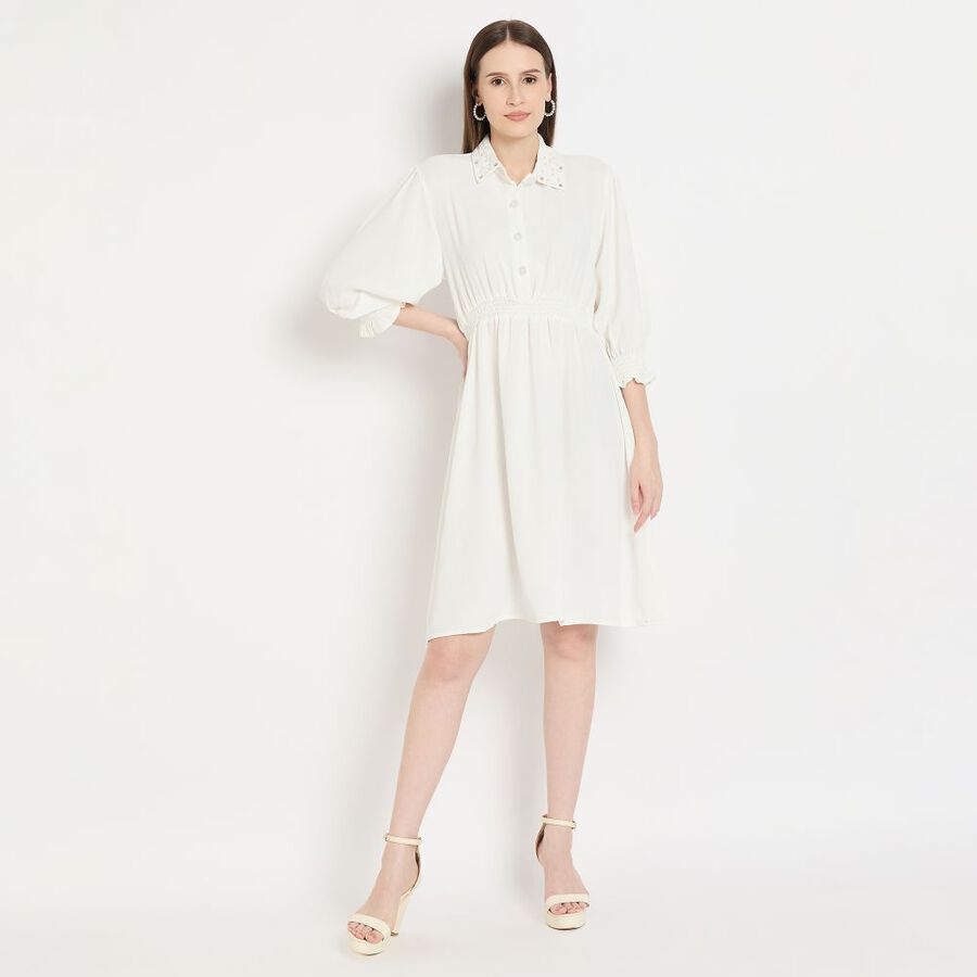 Ladies' Dress, ऑफ व्हाइट, large image number null