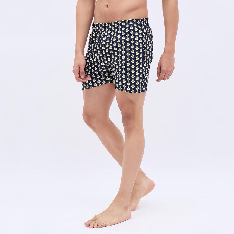 Men's 100% Cotton Boxers, नेवी ब्लू, large image number null