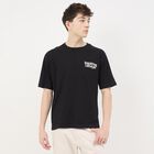 Men's Jet Black Cotton Round Neck Casual T-Shirt, Black, small