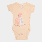 Infants Cotton Bodysuit, Peach, small image number null