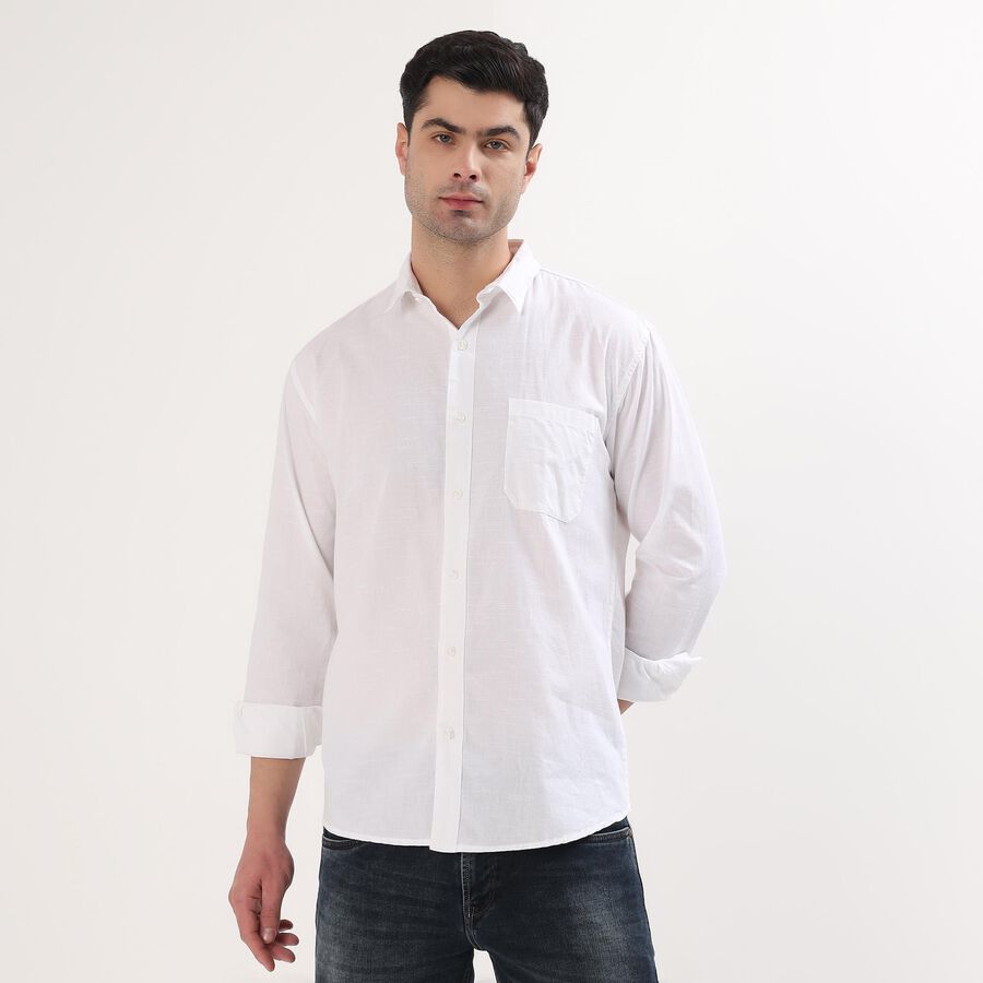 Men's Casual Shirt, सफ़ेद, large image number null