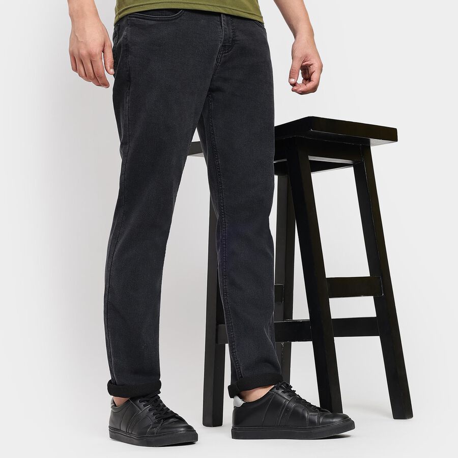 Men's Slim Fit Jeans, गहरा ग्रे, large image number null