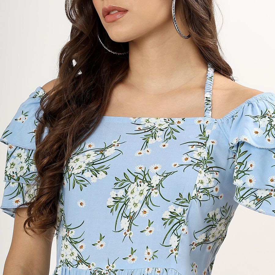 Ladies' A Line Dress , Light Blue, large image number null