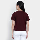 Round Neck T-Shirt, वाइन, small image number null