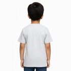 Boys Light Grey Crew Neck Casual Half Sleeve T-Shirt, एक्रू मिश्रित, small image number null