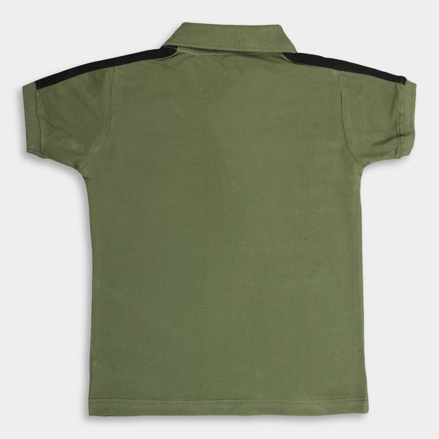Boys Cotton T-Shirt, ओलिव, large image number null