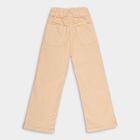 Girls' Light Beige Straight Fit Elastic Waist Jeans, पीच, small image number null