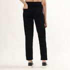 Women's Jet Black Slim Fit High Waist Jeans, काला, small