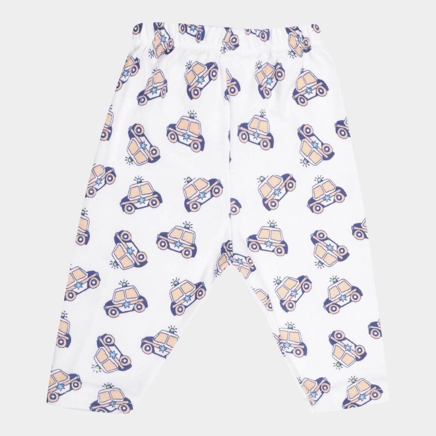 Infants Printed Elasticated Pyjama, Peach, large image number null