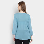 3/4Th Sleeves Straight Kurti, Mid Blue, small image number null