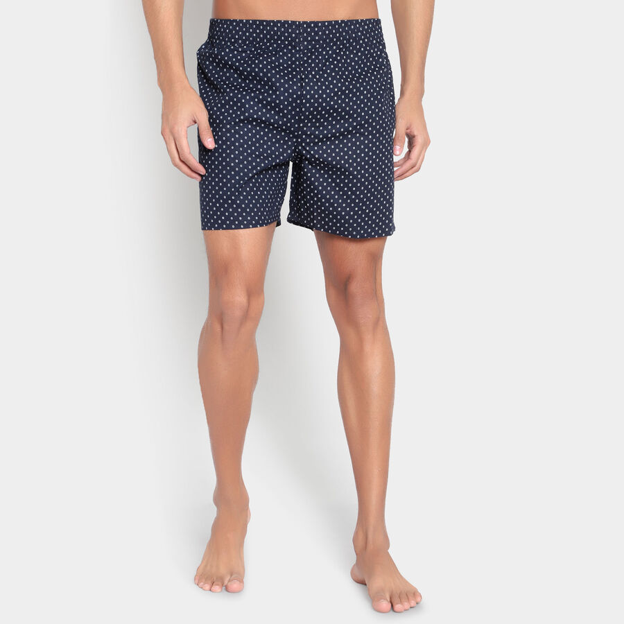 Cotton Printed Boxers, Navy Blue, large image number null