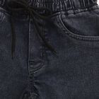 Boys' Dark Charcoal Black Regular Fit Elasticated Jeans, हल्का ग्रे, small image number null
