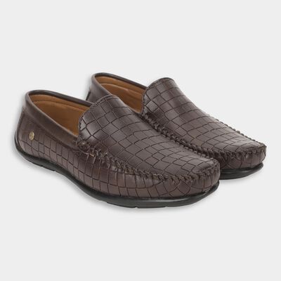 Men's Dark Chocolate Brown Slip-On Formal Shoes