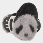 Kids Dusty Charcoal Black Slip-On Winter Slippers, Black, small image number null