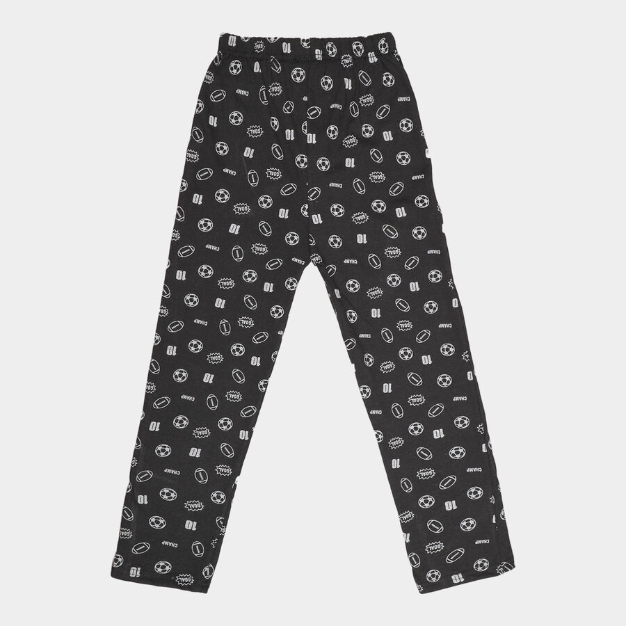 Boys All Over Print Pyjama, Black, large image number null