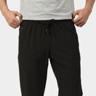 Men's Black Regular Fit Jogger Track Pants, काला, small