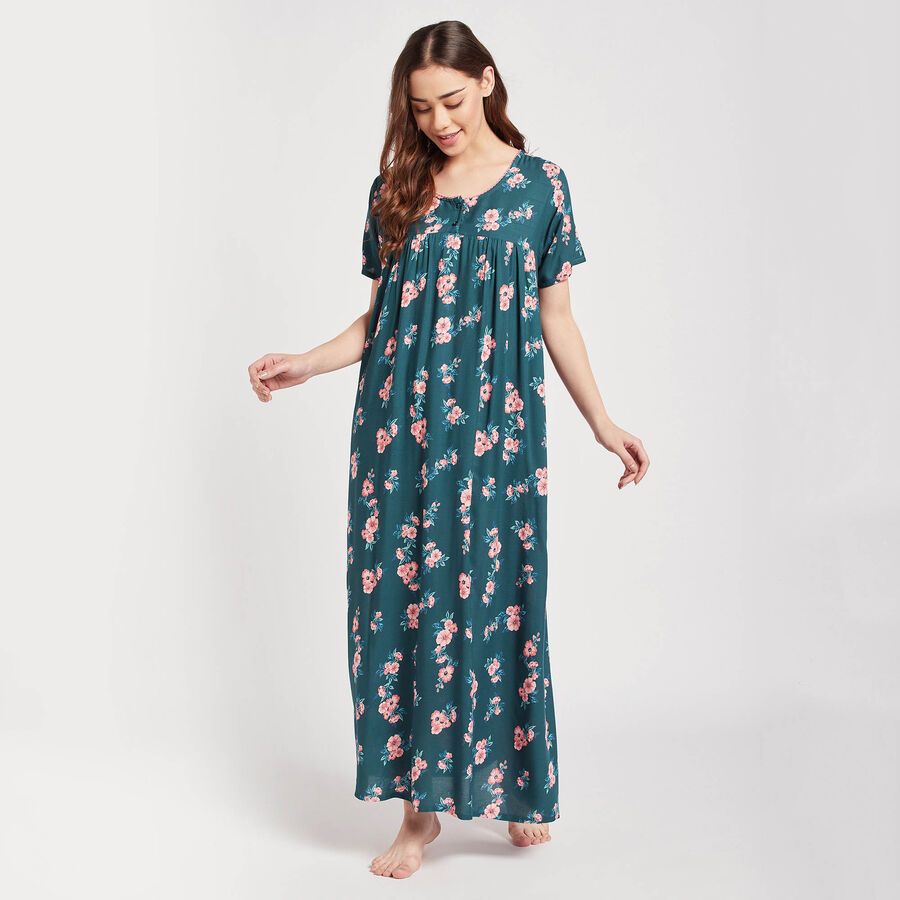 All Over Print Nighty, Teal Blue, large image number null