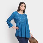 Ladies' Kurti, Teal Blue, small image number null