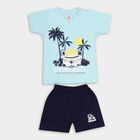 Infant Boys' 100% Cotton Baba Suit , एक्वा, small image number null