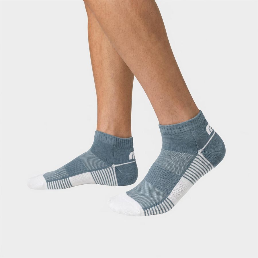 Men's Ankle Length Pack of 3 Socks ( White , Blue, Black ), Mid Blue, large