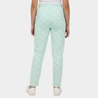 Girls' Light Green Cotton Blend Minimalist Pyjama, Light Green, small