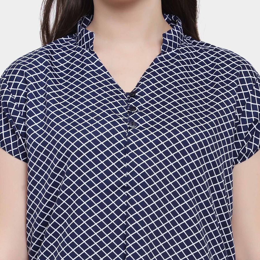 All Over Print Short Sleeve Shirt, Navy Blue, large image number null