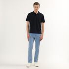 Men's Blue Slim Fit Stretchable Jeans, Ice Blue, small