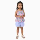 Girls' Short Set, White, small