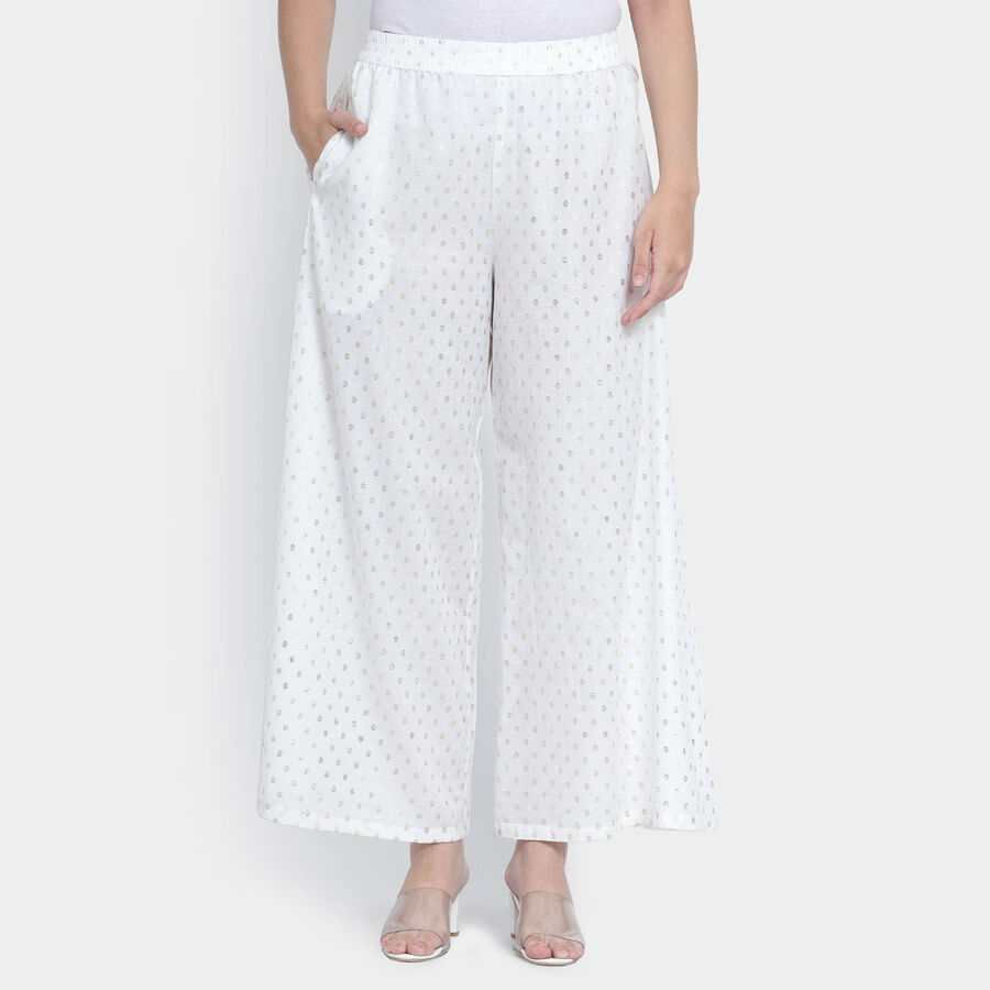 Printed Palazzo, Off White, large image number null